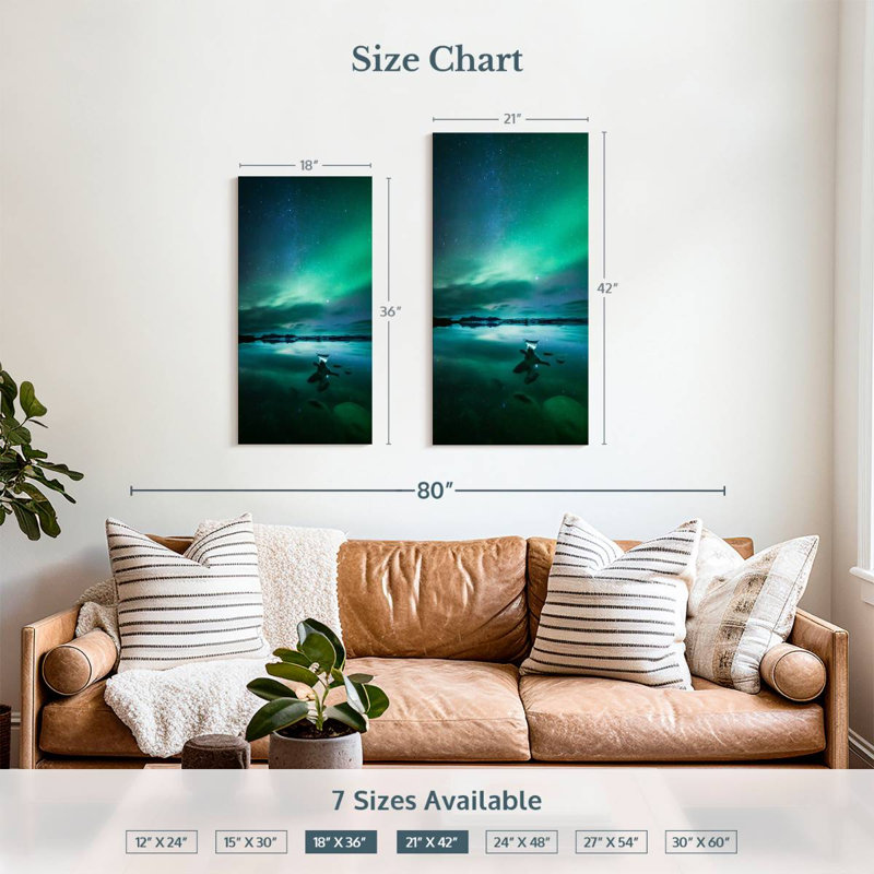Northern Lights I, 42" H x 21" W