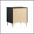 2 Drawers Modern Nightstand Bedside Table, Black