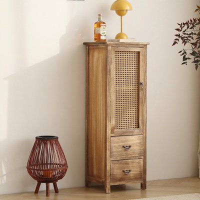 Brown Solid Wood Rectangular Console Table