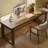 Tan Rectangular Solid Wood desk-109514486
