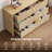 Rondo 52.7"W Natural Wood 6 Drawers Dresser Modern Dresser Chest For Bedroom Living Room, Natural Oak