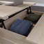 Table basse à plateau relevable, finition brune