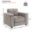 Chaise d'appoint moderne avec coussin et fabrication robuste pour différents types de pièces-1674353615