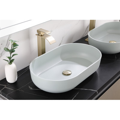 Lavabo vasque de salle de bain moderne ovale 24 "x 14" Modern