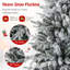 7 pi Arbre de Noël floqué avec lumière colorée-1456821837