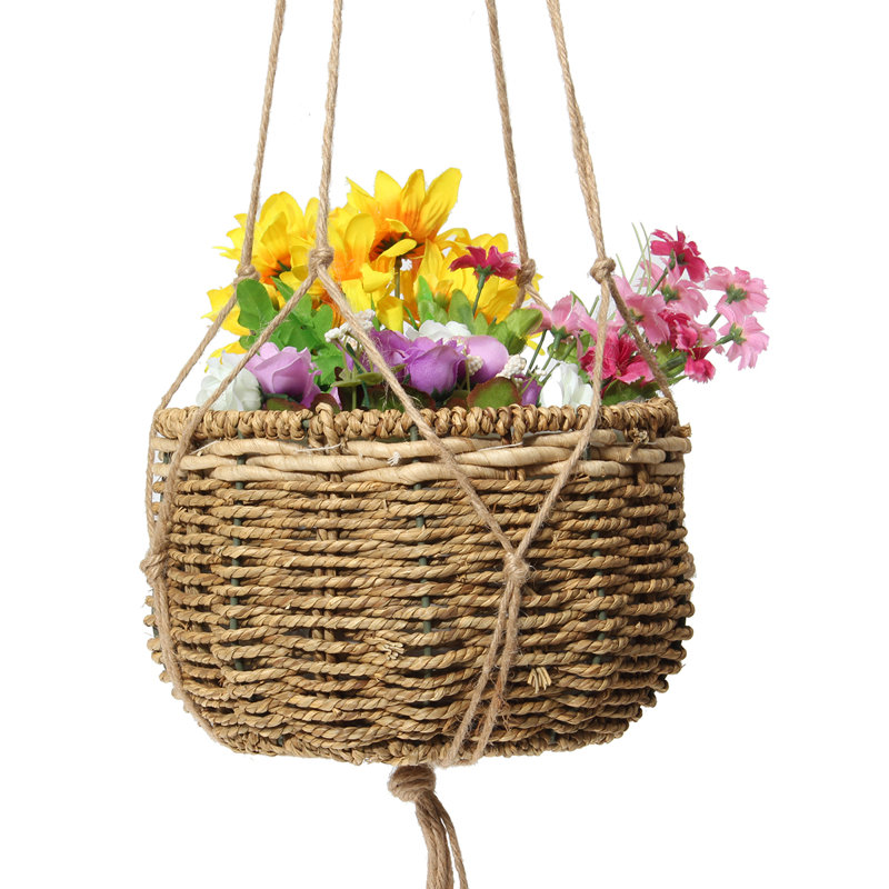 Support à plantes en jute Veliandi, H 45 po x l 7,87 po x P 7,87 po