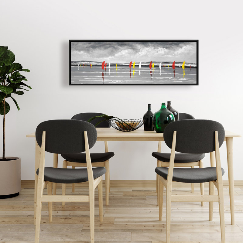 "Voiliers sur le lac" sur toile