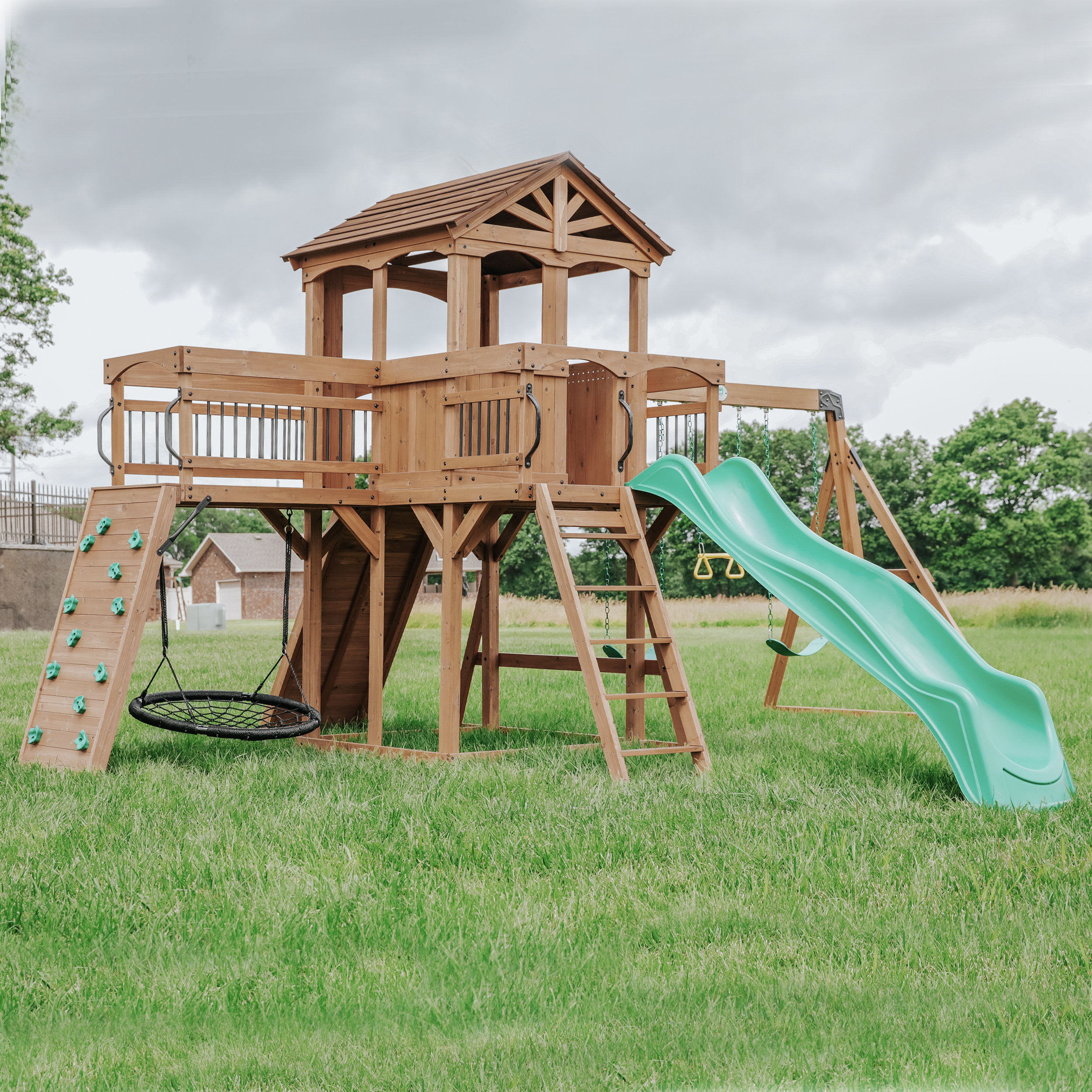 Backyard Discovery Sterling Point Swing Set | Wayfair