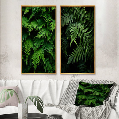 " Ferns Plant Verdant Abundance I " 2 - Pieces