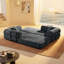 Canapé-lit convertible modulaire avec dossier coussiné et accoudoirs pour le salon ou la chambre à coucher-134605149