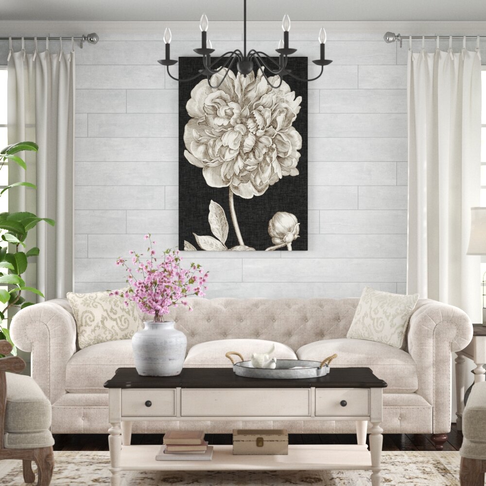 Leinwandbild Dramatic Peony I von Vision Studio