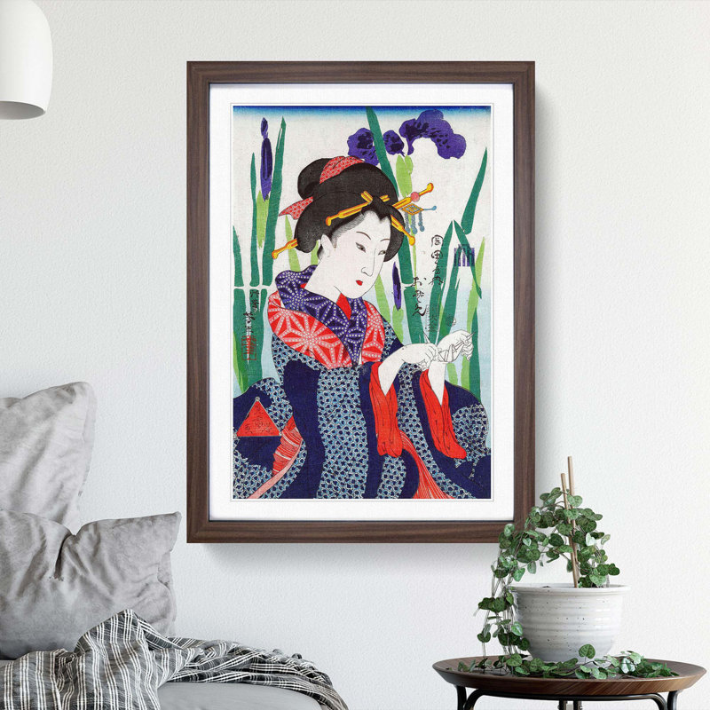 Osome by Tsukioka Yoshitoshi - Framed Print, 36cm H x 27cm W x 2cm D, Walnut Framed
