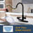Single Hole Pull Out Kitchen Faucet With Glass Rinser Single Handle Kitchen Sink Faucets Stainless Steel Kitchen Basin Taps With Deck Plate-128933205