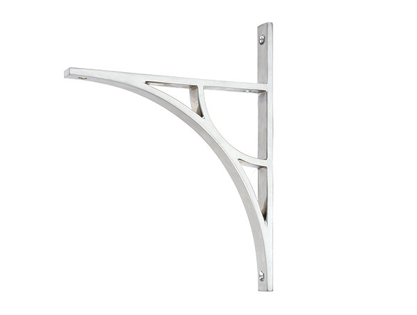 Tyne Shelf Bracket, 26cm H x 7.9cm W x 2cm D, Satin Chrome