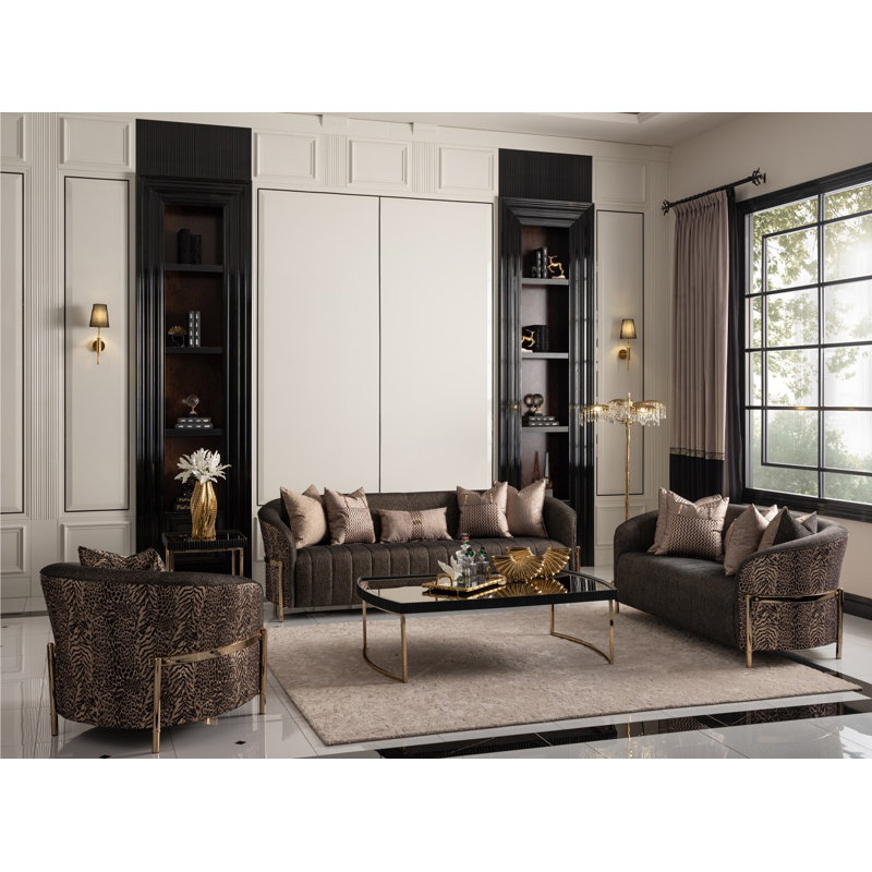 Lisbon 98'' Chenille Round Arm Sofa, Onyx Chenille