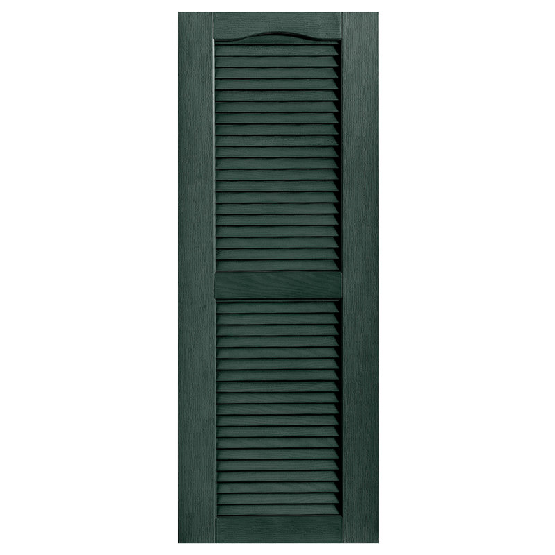 Paire de volets à persiennes cathédrale personnalisés ouverts, H 59 po x l 18 po x P 1 po, Pin