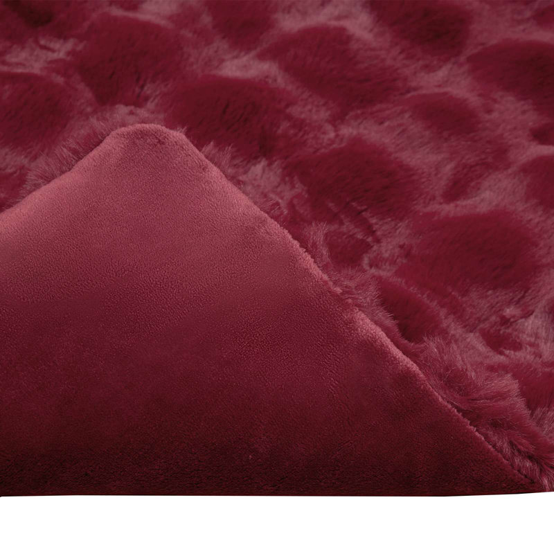 6-36 Throw Blanket, Bordeaux Red, 130cm x 150cm