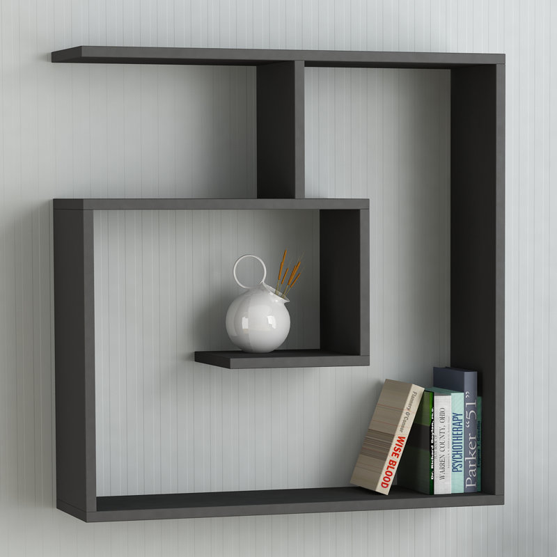 3 Piece Floating Shelf, Anthracite