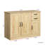 Modern Wood Buffet Sideboard With 2 Doors&1 Storage And 2Drawers -Entryway Serving Storage Cabinet Doors-Dining Room Console, 43.3 Inch, Oak