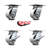 4 Piece Semi Steel Caster Set