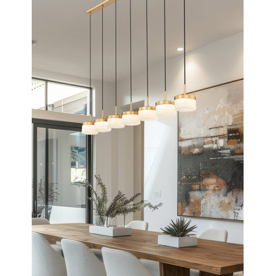 Lustre linéaire moderne 7 lumières Haddon