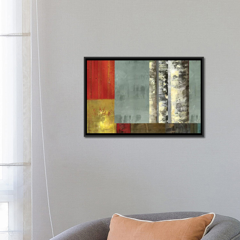 « silver creek », impression sur toile, H 18 po x l 26 po x P 1,5 po, Toile avec cadre noir, Pas de tapis