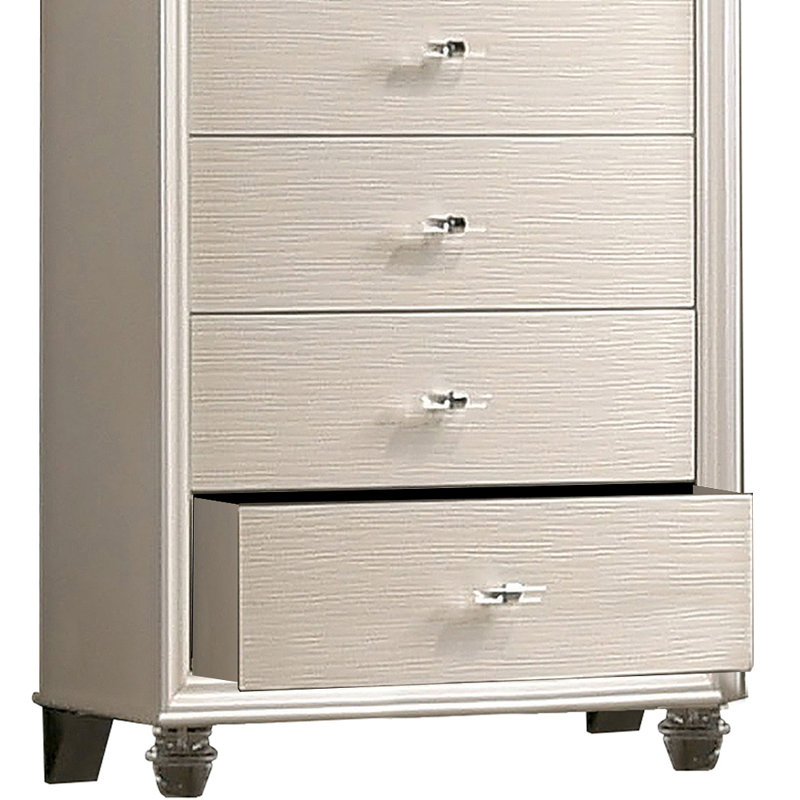 Commode en bois massif 4 tiroirs l 30,13 po Murva