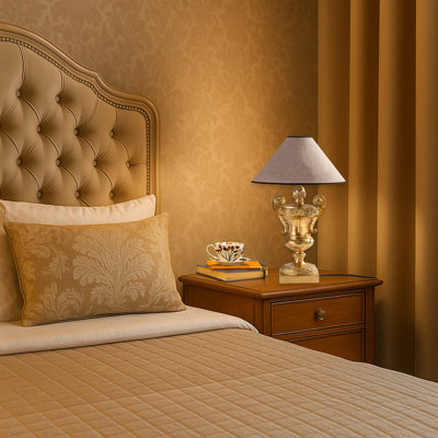 Lampe de chevet Golden Fabric Cap