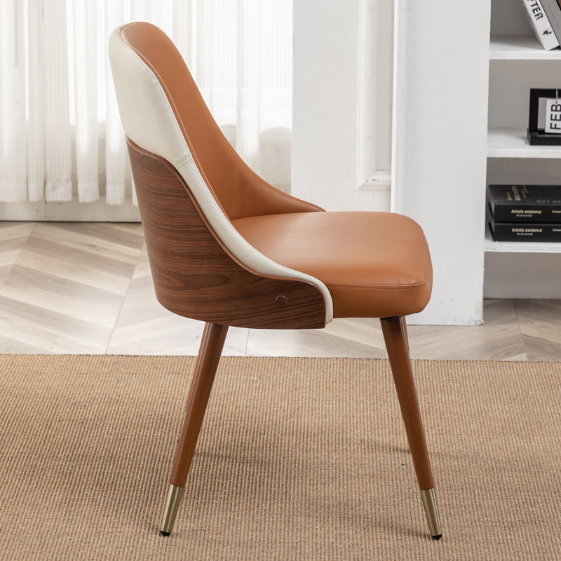 48cm H Upholstered Parsons Chair in Black, Orange