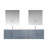 Geneva 80" Wall-Mounted Double Bathroom Vanity Set with Mirror-87285976-91877432