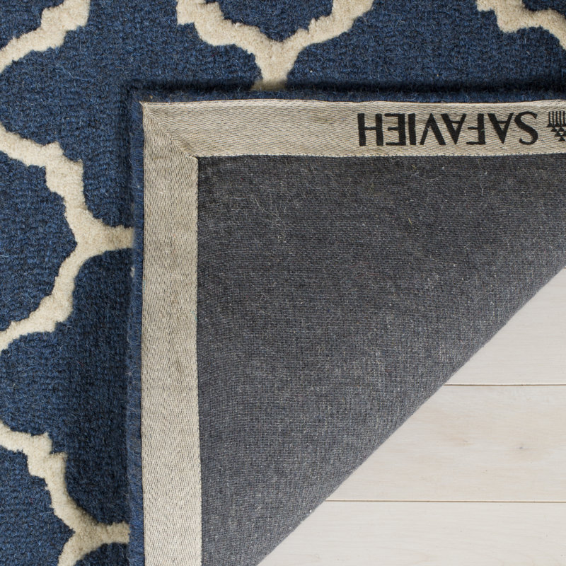 SantaMonica Geometric Wool Hand Woven Area Rug, Rectangle 61 x 91 cm