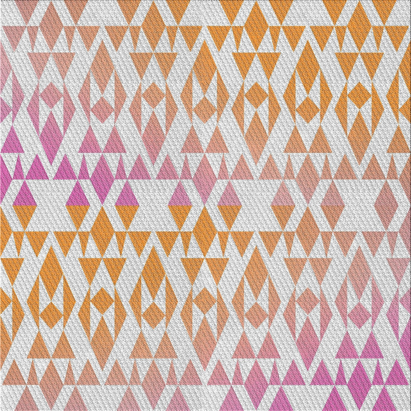 Geometric Indoor Rug, Square 7'