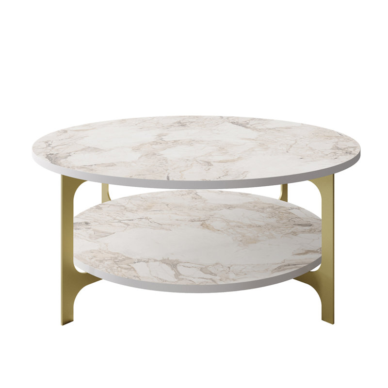 Versy Coffee Table with Storage, Gold, Ephesus