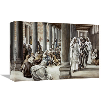 Jesus Walking On Solomon's Porch - Wrapped Canvas Print