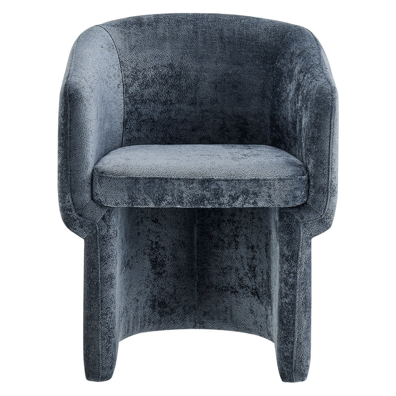 Verity Chenille Dining Armchair, Slate Blue