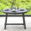 Table de salle à manger ronde extensible grise - capacité de 200 lb stable et sécuritaire-1909517769