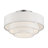 4 Light Bronze Extra Large Semi-Flush With Hand Crafted Off-White Color Fabric Hardback Shades-865186316