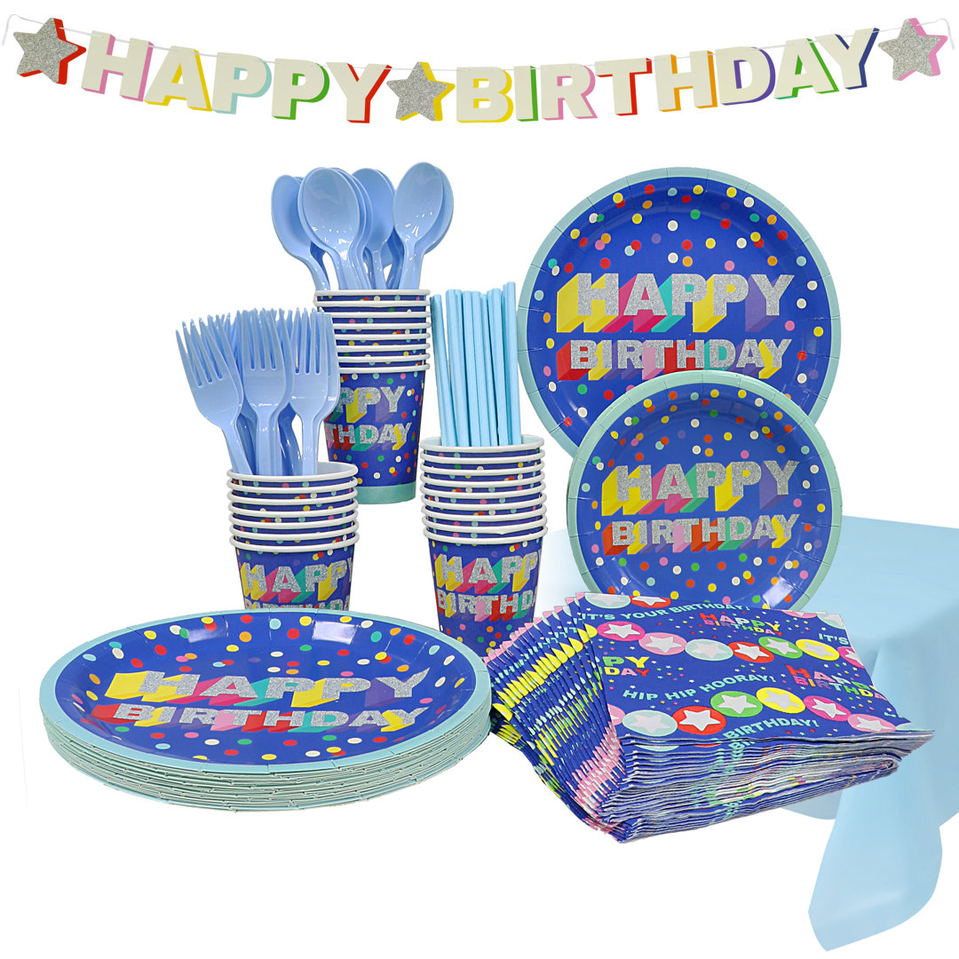 Birthday Party Supplies Kit for 24 Guests Puleo International