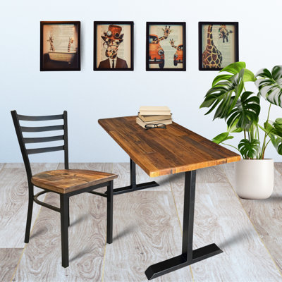 Ensemble de bureau en terre et en fer avec chaise Homestead