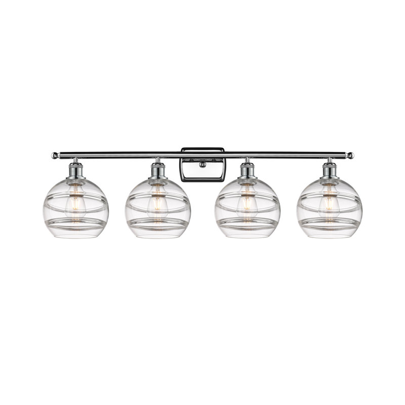 Chartoff 4 - Light Dimmable Vanity Light, Clear, Polished Chrome