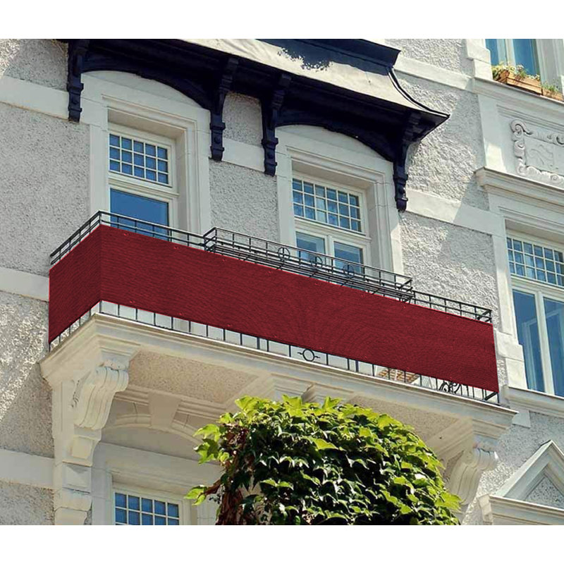 Housse d'intimité pour balcon (noir), Rouge