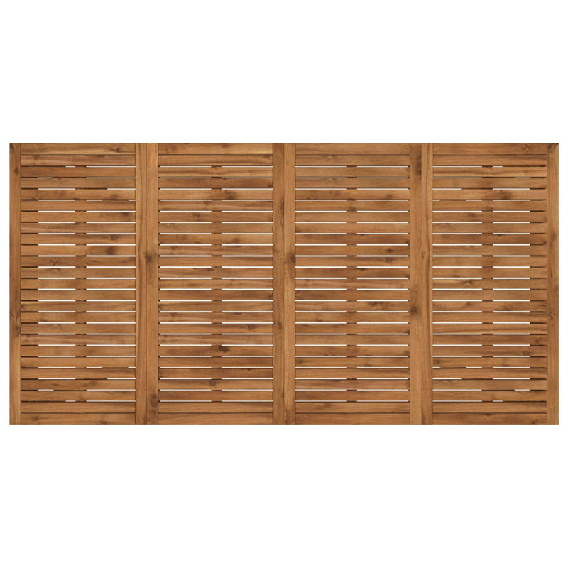 Acacia Solid Wood Outdoor Dining Table, 75cm H x 196cm W x 100.5cm D