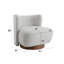 Fauteuil d'appoint en tweed gris Lisa