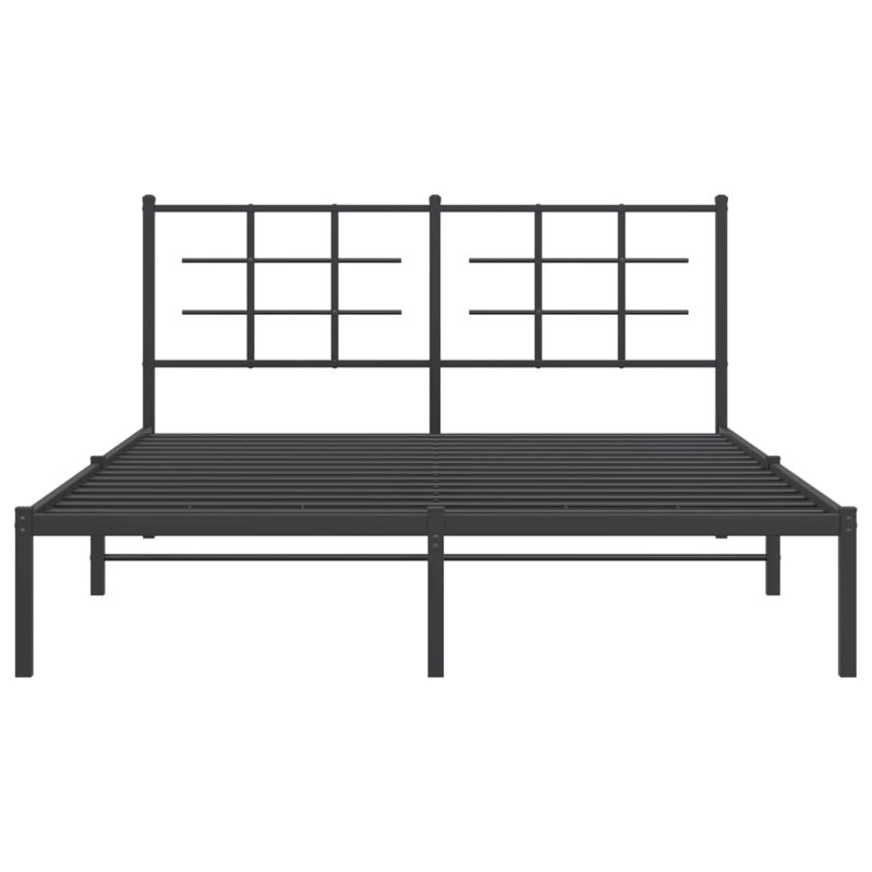 Micelle Metal Open-Frame Bed, Black, Queen