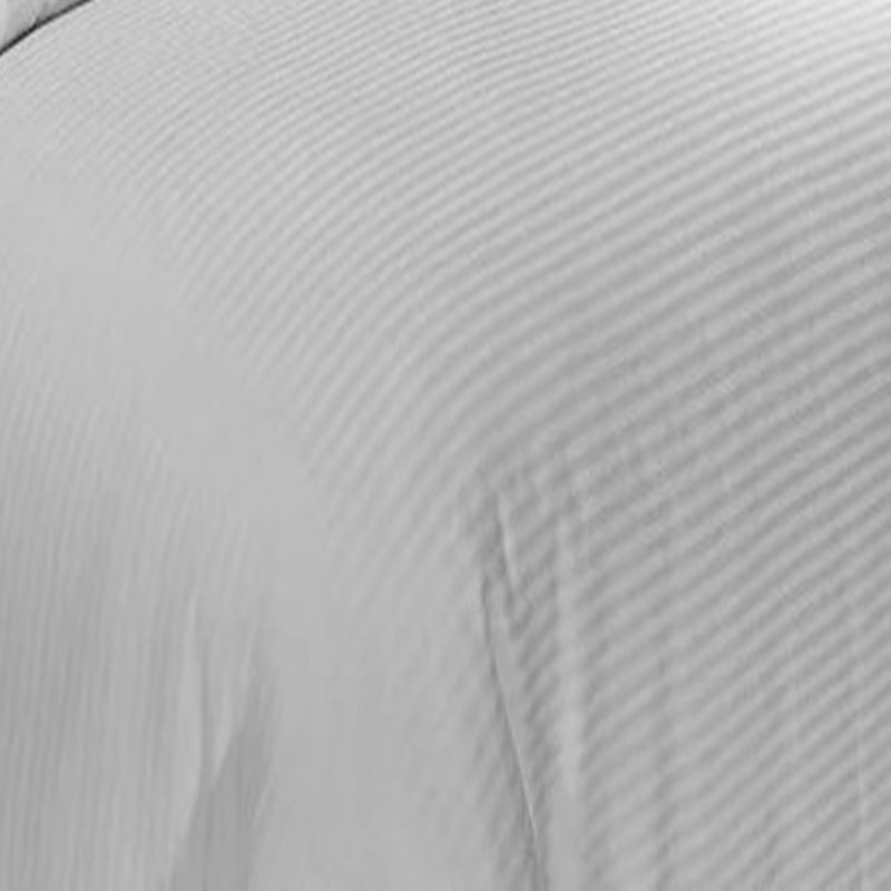 NightComfort Satin Stripe Modern Cotton Rich Duvet Cover Set with Pillowcase, White, Single - 1 Standard Pillowcase