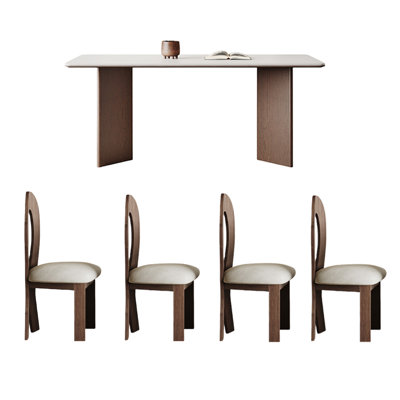 Modern simple rock plate dining table sets