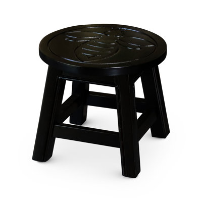 Tabouret en bois fini, détail de l'abeille incorporé - et pratique pour diverses utilisations