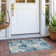 Machine Washable Indoor/Outdoor Xhevrie Teal Rug
