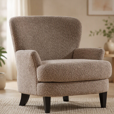 Fauteuil club rembourré Gerald Boucle