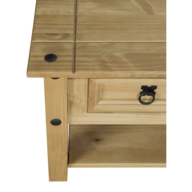 Coffee Table with Storage 2 Drawer Solid